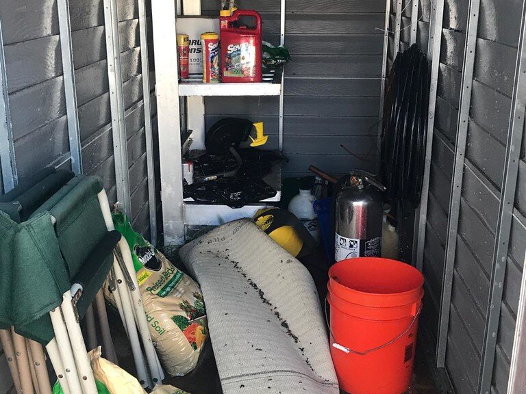 Droppings left in a shed