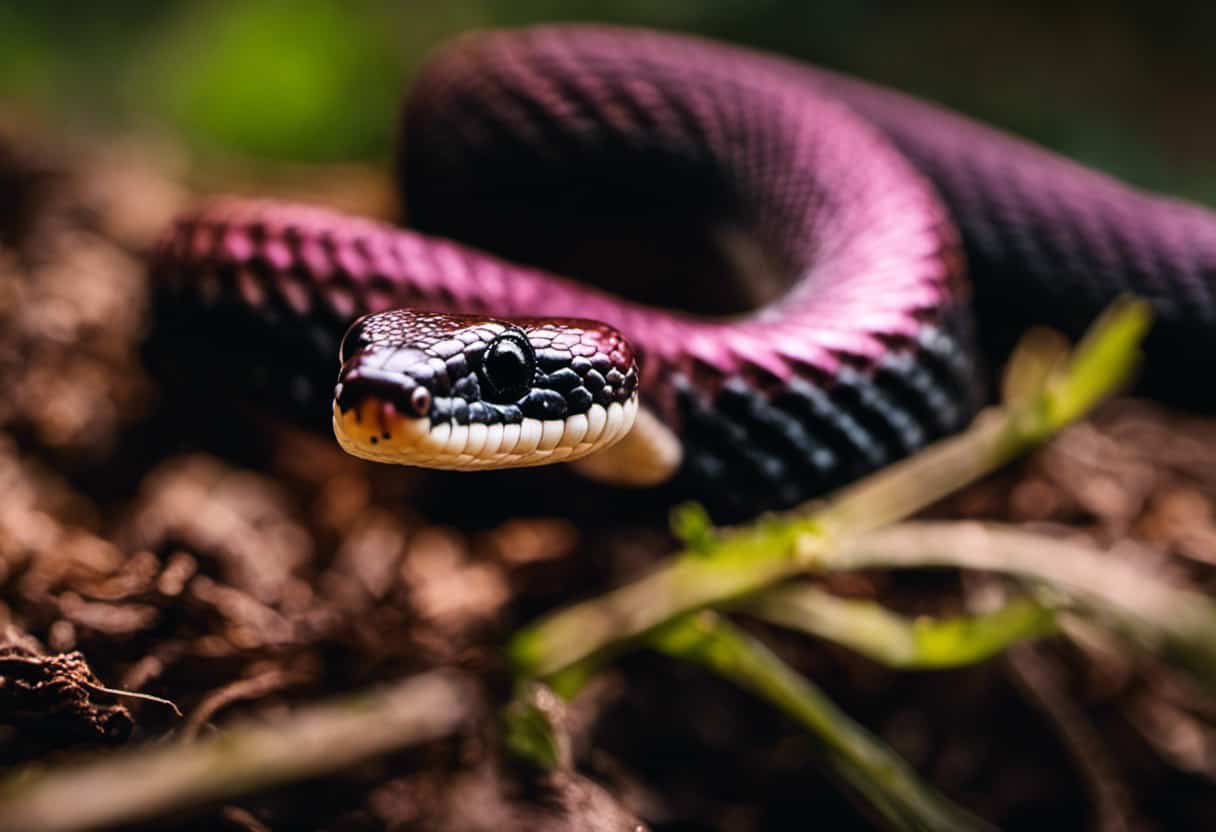 An image showcasing the Eastern Worm Snake, a petite Virginia native