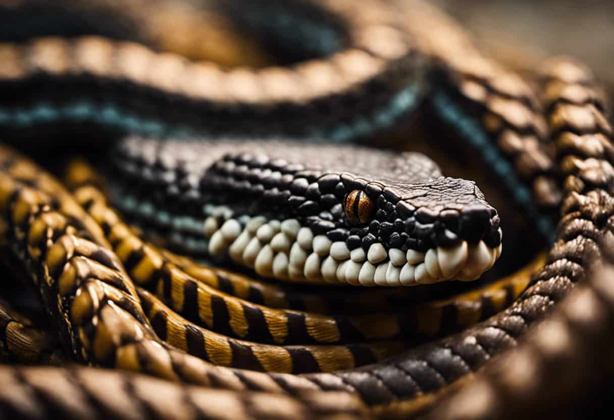 An image showcasing the intricate tooth structure of venomous and non-venomous snakes