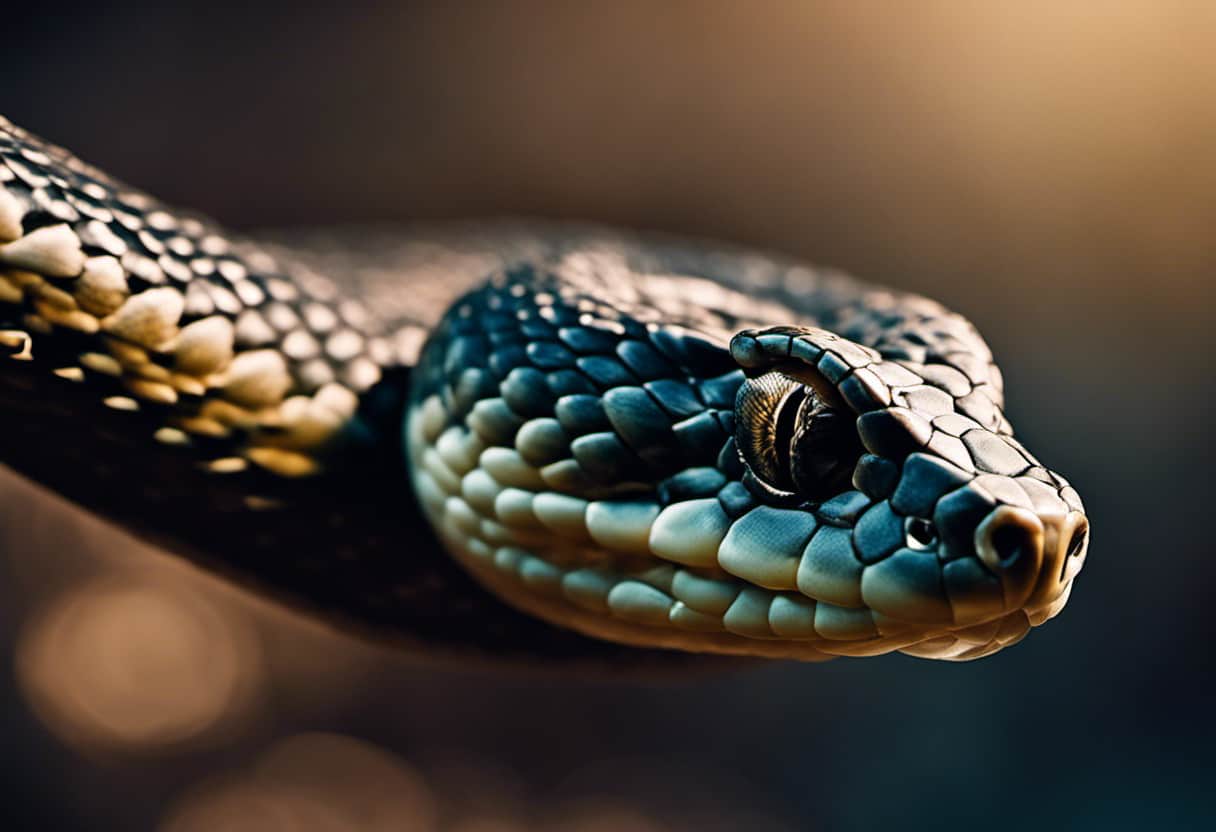 An image showcasing a close-up of a snake's forked tongue, exquisitely capturing the unique grooves and divisions, symbolizing the crucial sensory role it plays in a snake's life