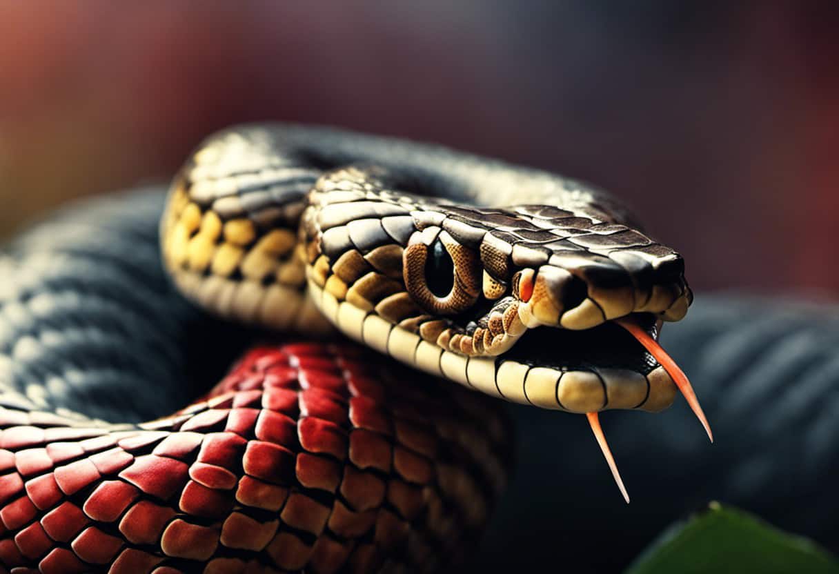 An image showcasing the intricate anatomy of a snake's tongue