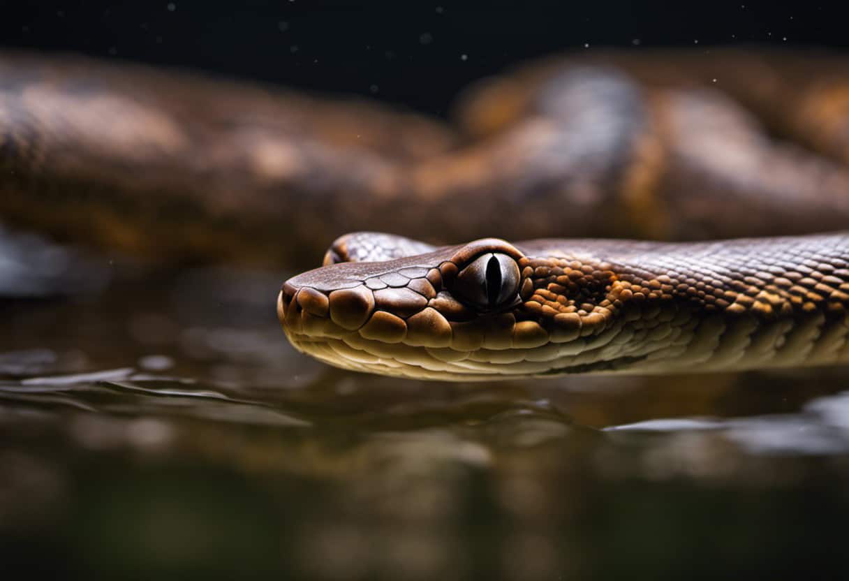 An image capturing the remarkable swimming abilities of copperhead snakes
