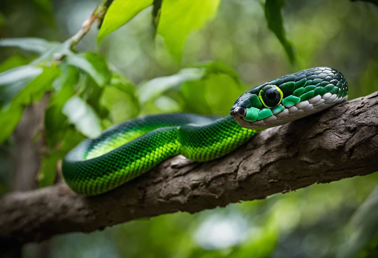 An image capturing the awe-inspiring climbing abilities of king snakes