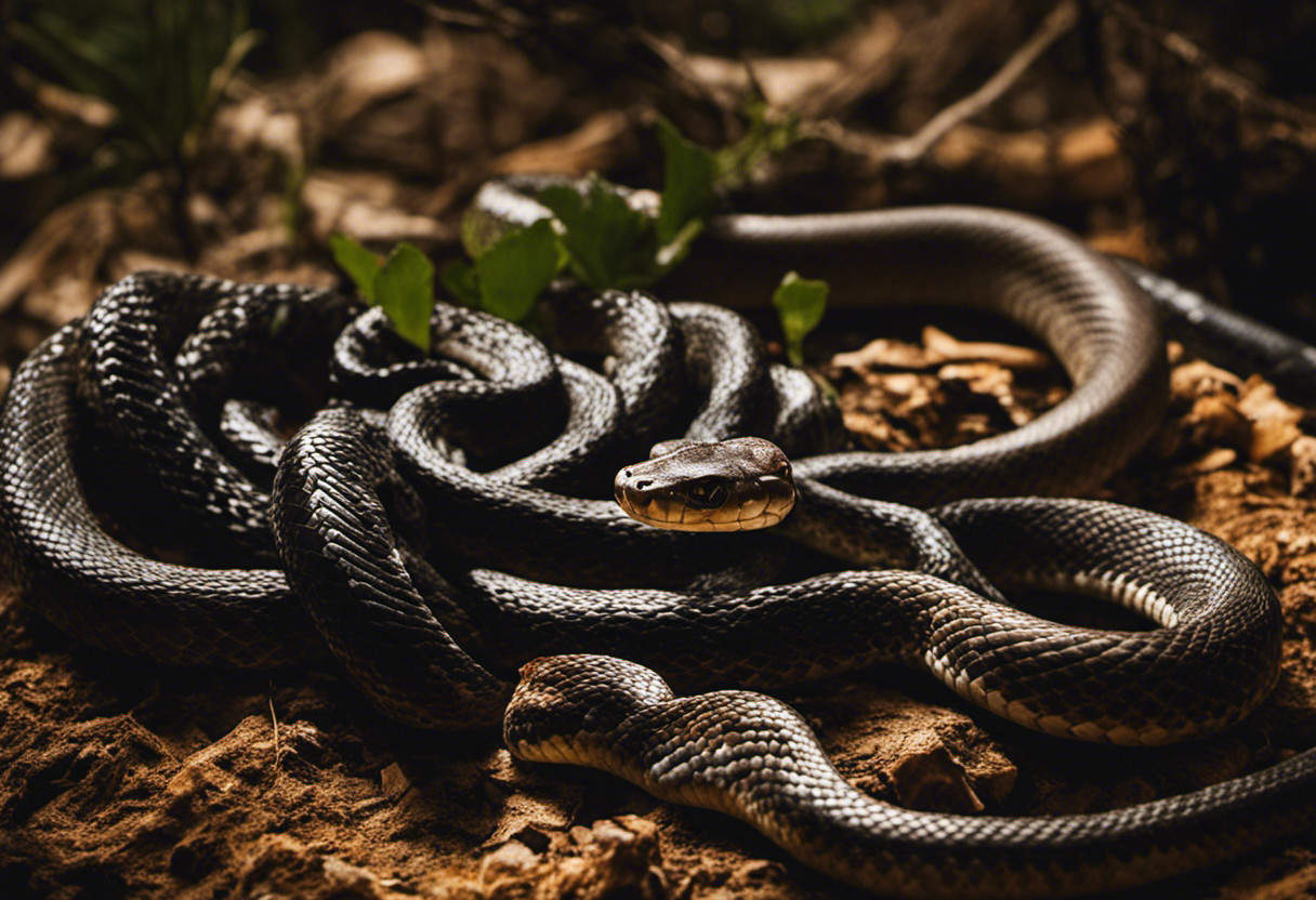 An image showcasing the diverse selection of snakes devoured by rattlesnakes