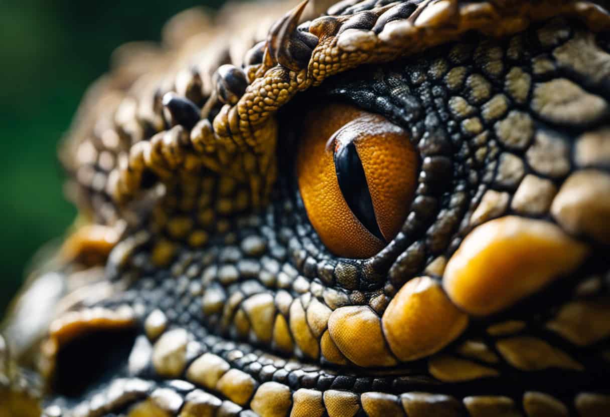 An image showcasing the intricate ear design in reptiles
