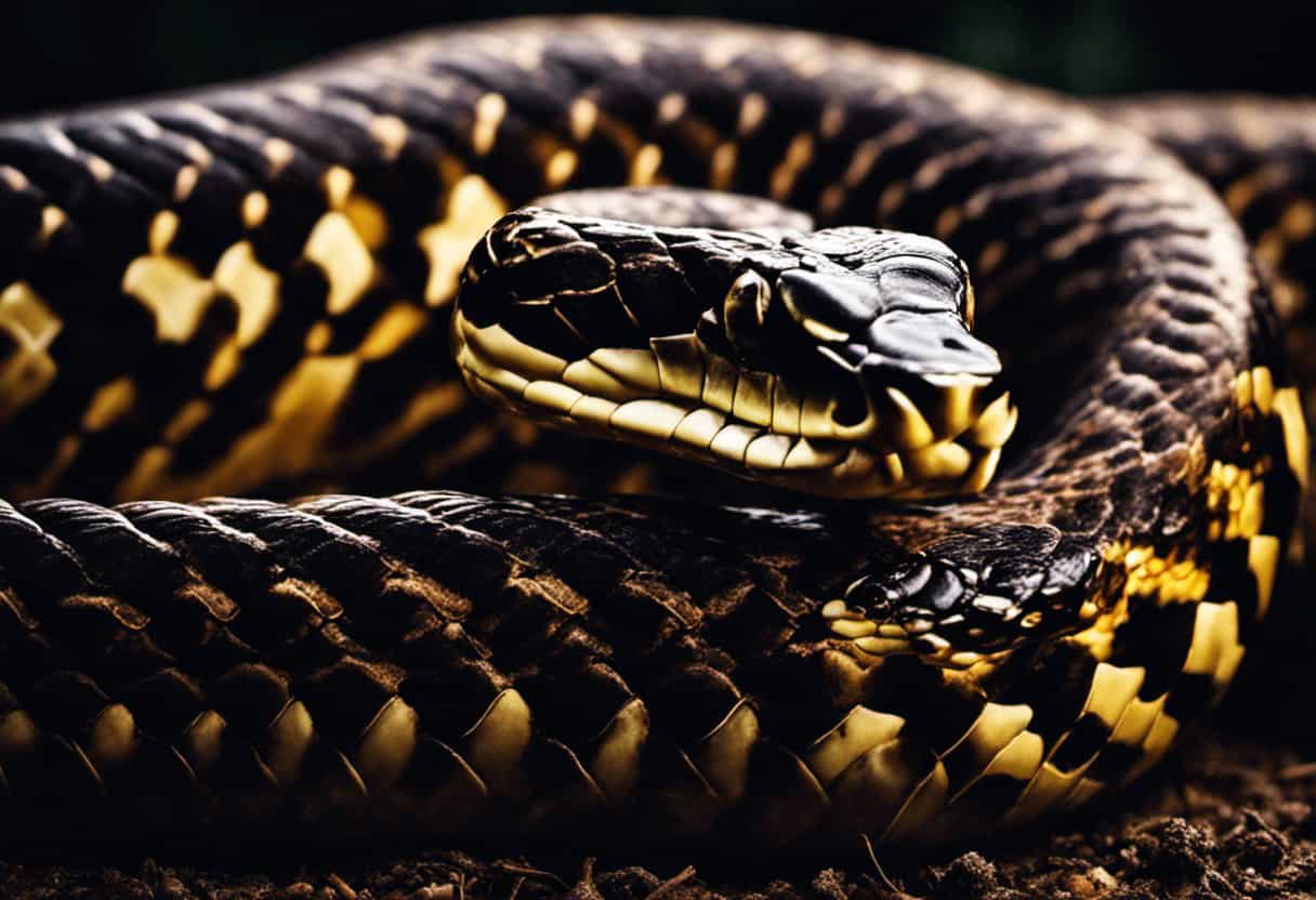 An image capturing the mesmerizing scene of a snake's intricate swallowing process