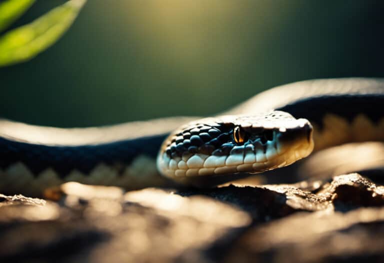 An image of a snake's forked tongue delicately flicking the air, capturing tiny scent particles
