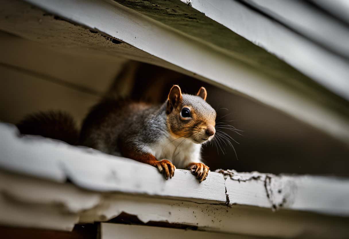 An image highlighting the vulnerabilities of homes to squirrel intrusion