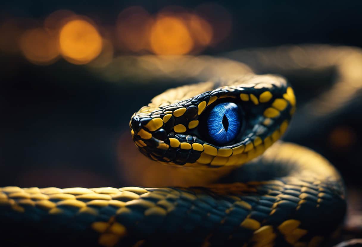 An image showcasing cutting-edge research on snakes' nocturnal vision