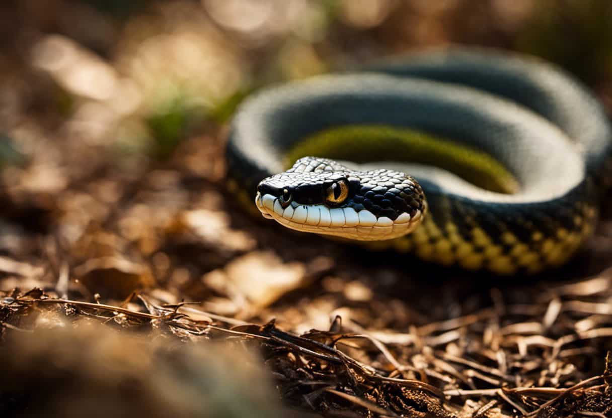 An image capturing a snake's perspective, showcasing its unique adaptations for finding food and avoiding predators