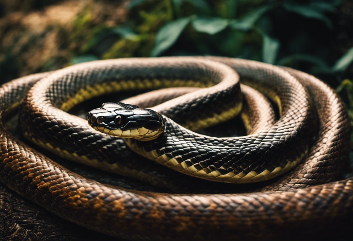 An image that vividly portrays a snake's agile movement in tight spaces