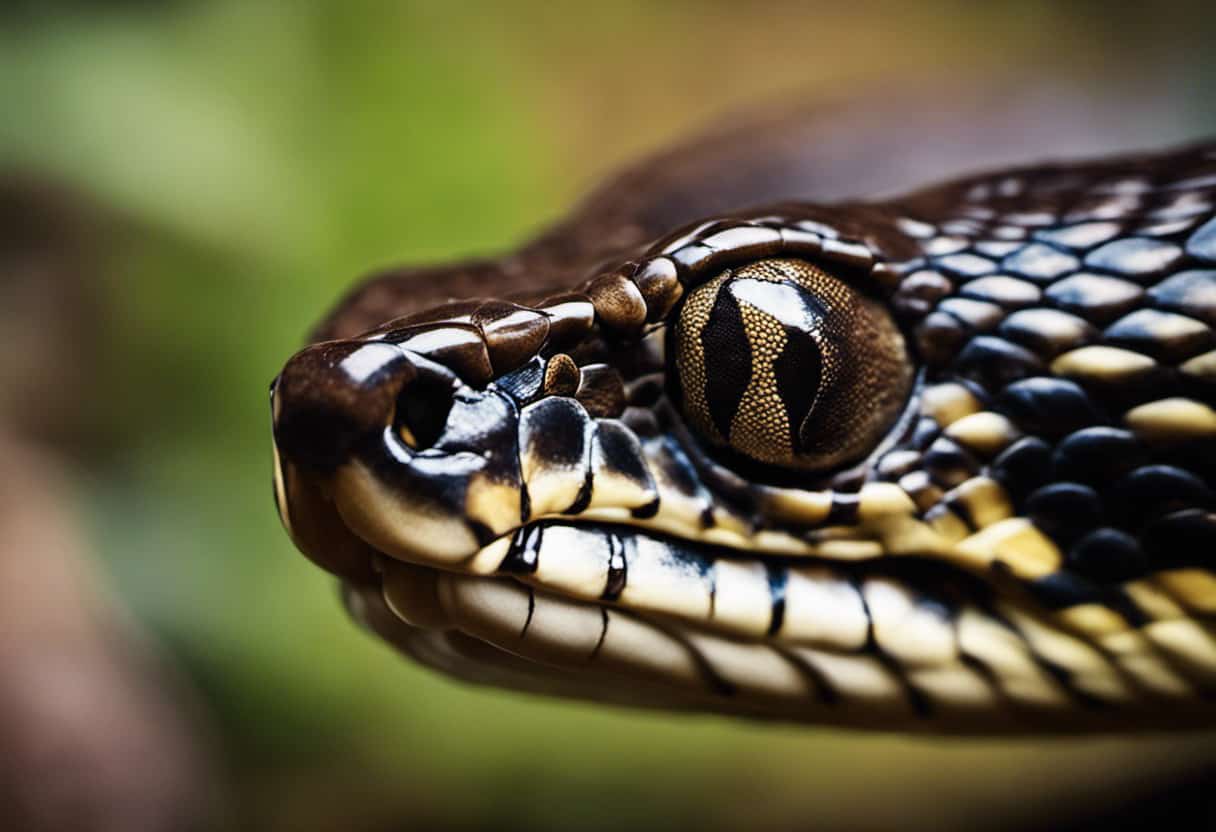An image showcasing the intricate anatomy of snake nostrils, emphasizing their role in respiration