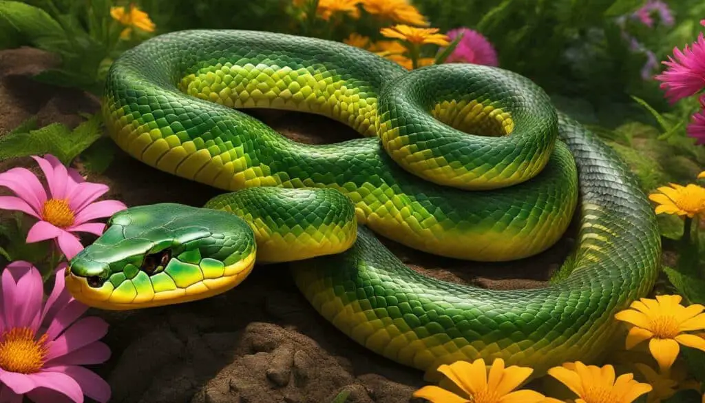 vibrant scaleless snake