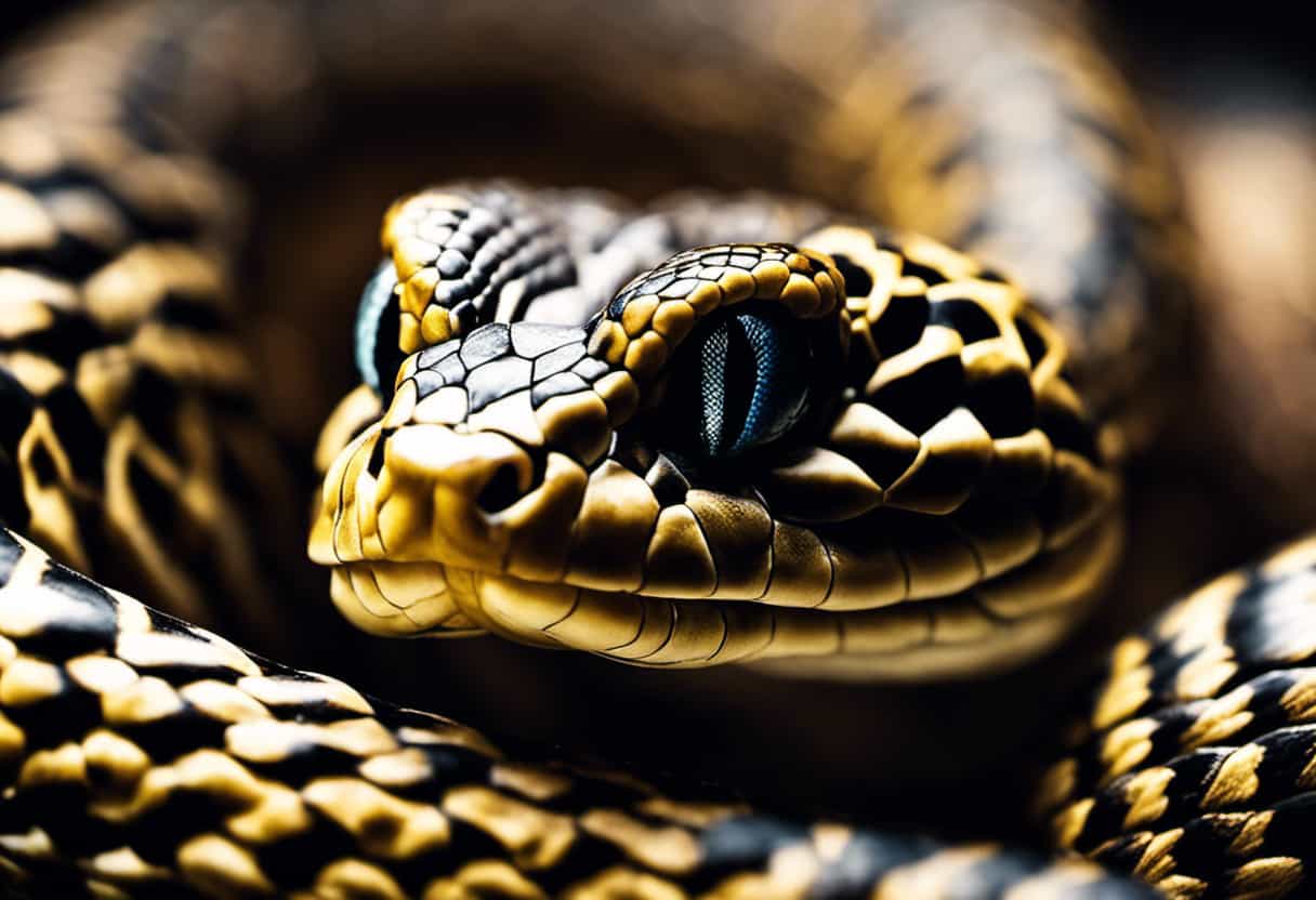 An image showcasing the intricate head characteristics of snakes