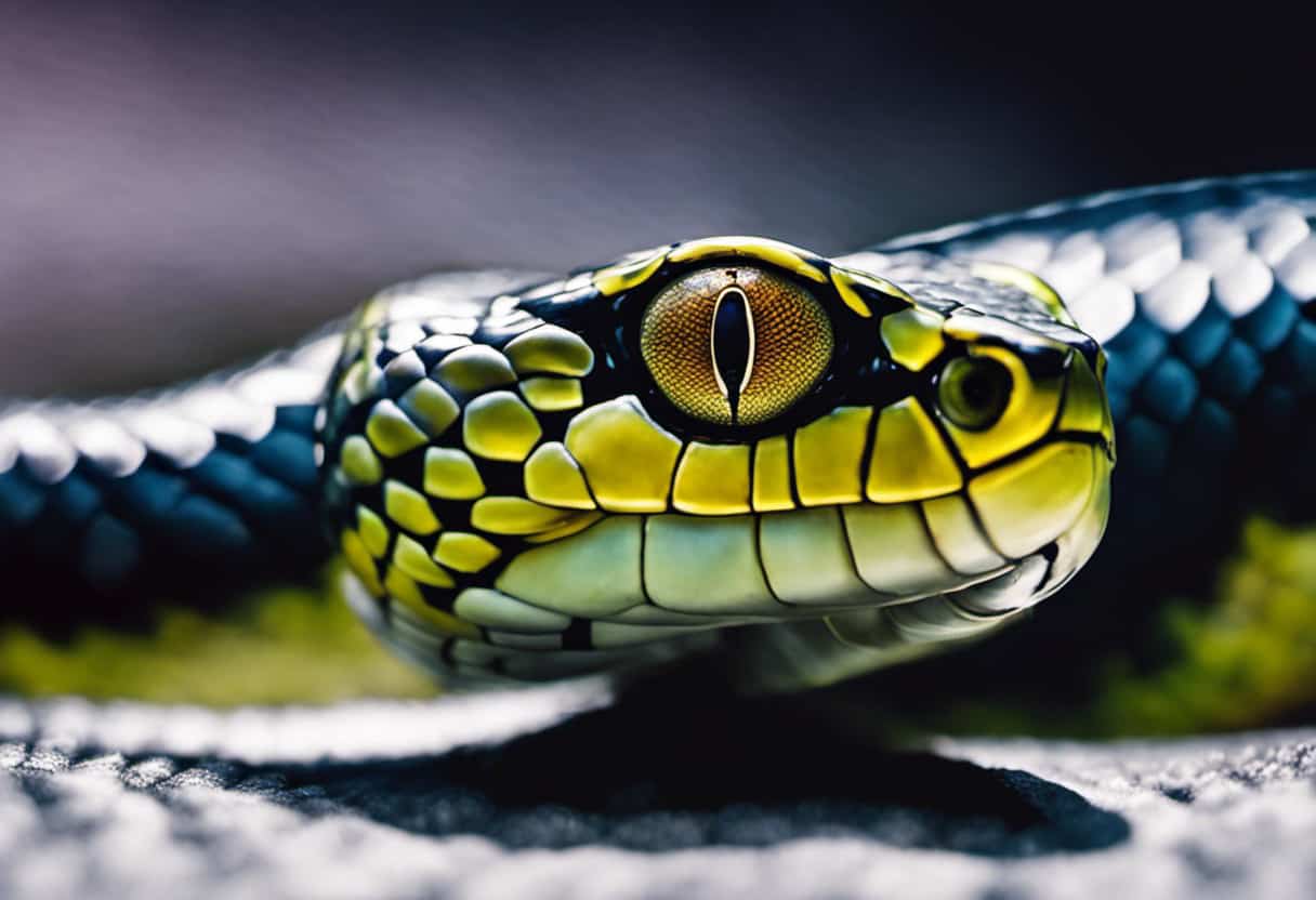 An image showcasing the mesmerizing eye characteristics of snakes