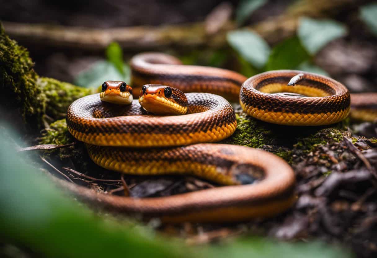 An image showcasing the diverse diet of Copper Belly Snakes