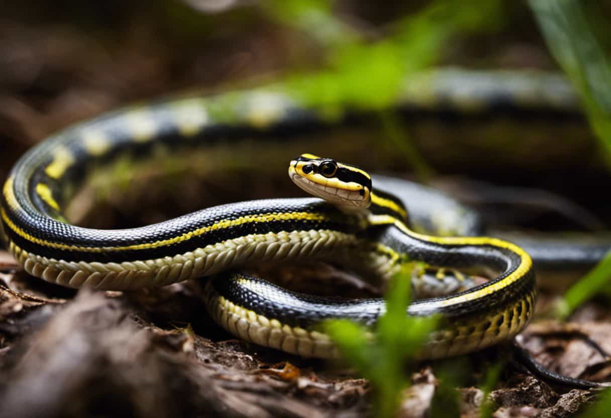 An image showcasing the diverse diet of Eastern Ribbon Snakes