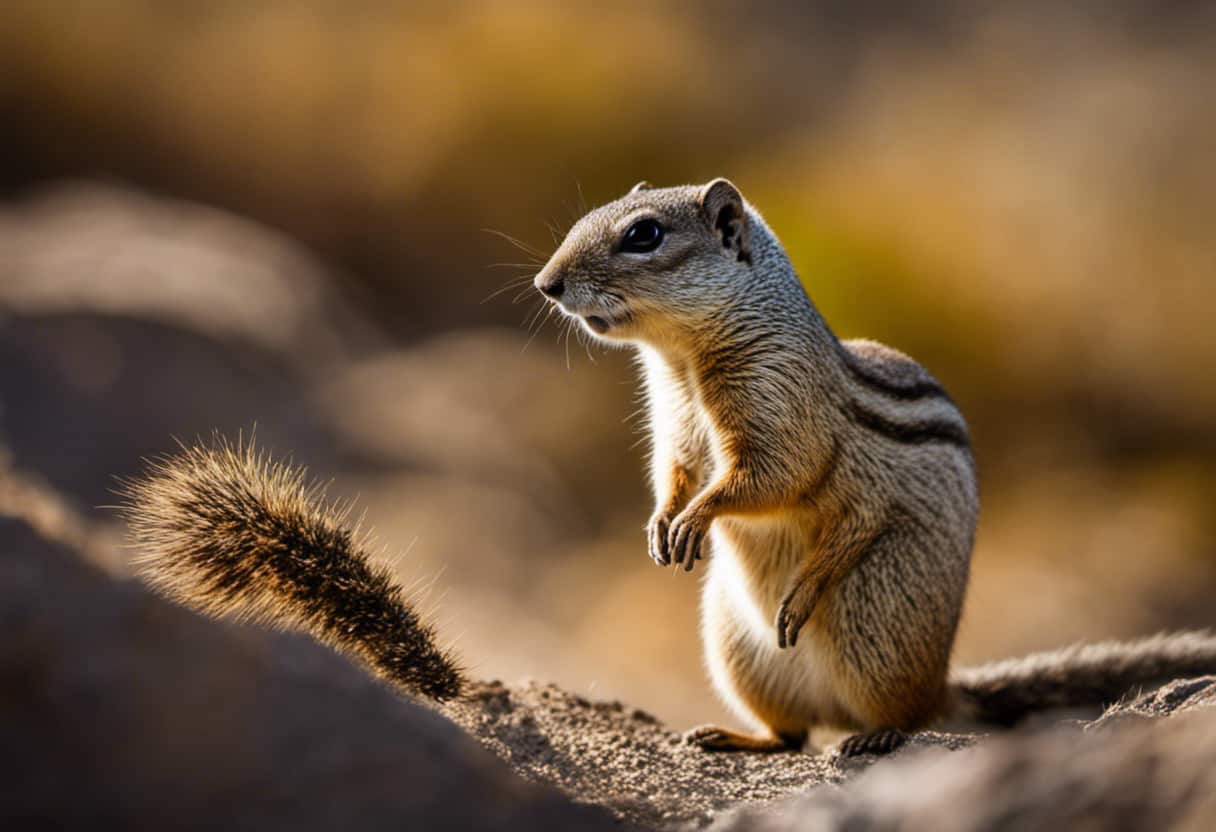 An image showcasing the vibrant California Ground Squirrel, endemic to North America