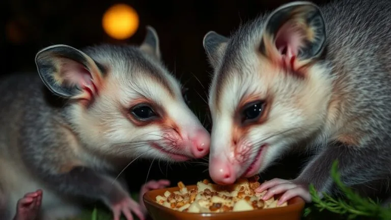 aggressive possums peaceful behavior