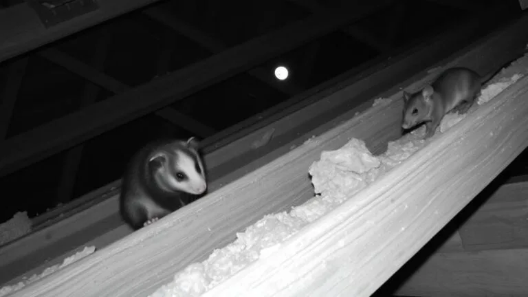 attic behavior possums versus rats