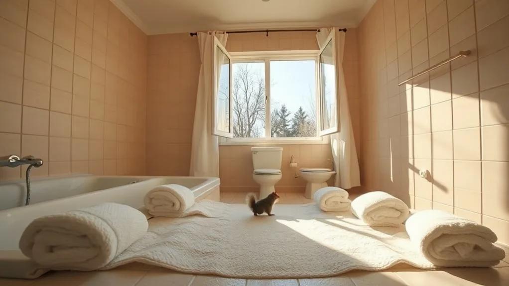 Safe Steps for Removing a Trapped Squirrel From Your Bathroom 2 clearing the exit path