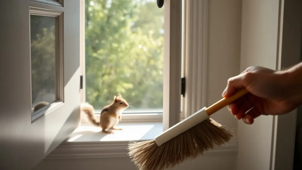 Safe Steps for Removing a Trapped Squirrel From Your Bathroom 5 helping squirrel find exit