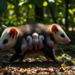 possum babies cling securely