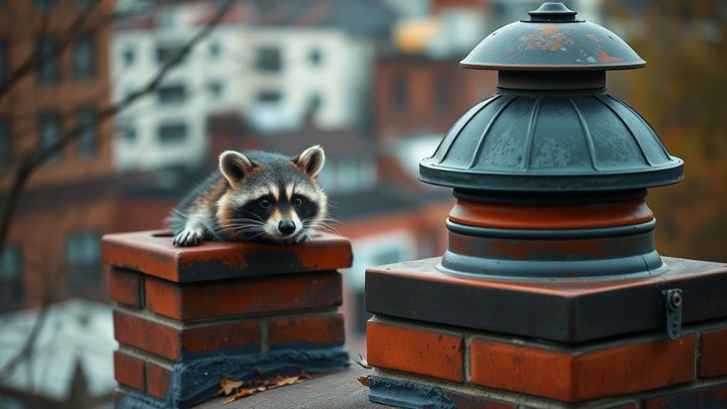 remove raccoons from chimney