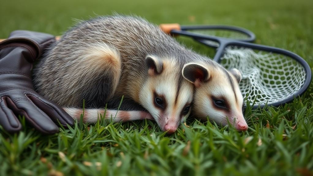 safely handle dead possum