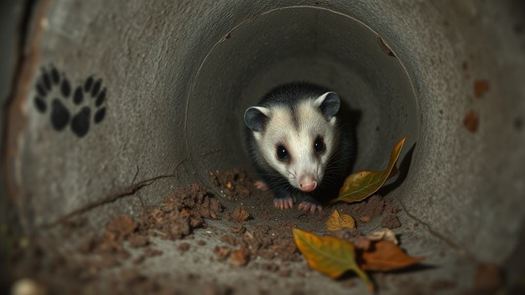 signs of trapped possum