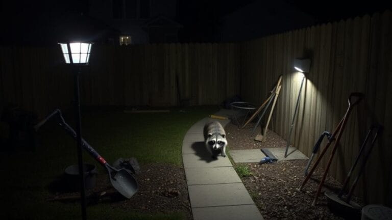 solar lights deter raccoons effectively