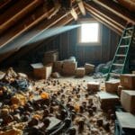 squirrel infestation attic cleanup