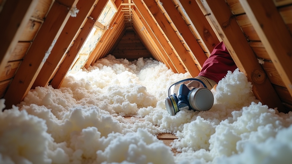 Bat Attic Cleanup and Restoration After Exclusion (2026) 3 Attic insulation removal with protective gear