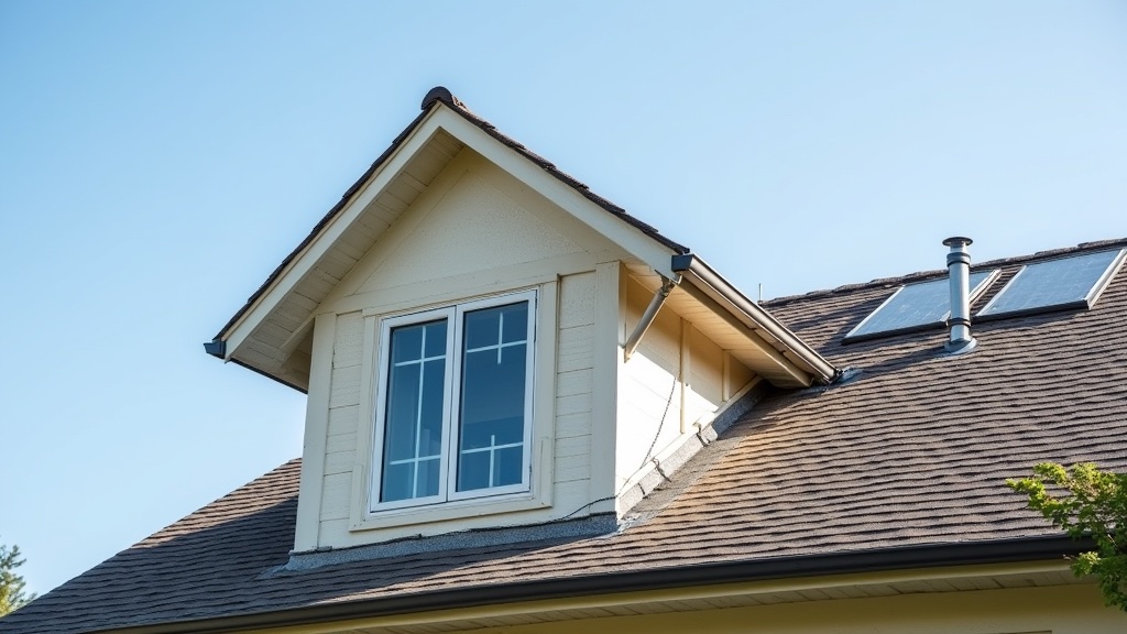 Home roofline with gable vent and exclusion mesh