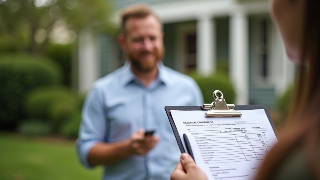 Homeowner reviewing estimate