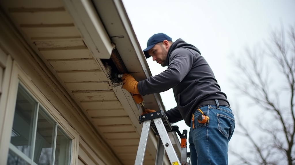 How to Install a Bat Exclusion Valve (2026) 1 Bat exclusion cone installed over a gap at a roof soffit with caulk sealing around the edges