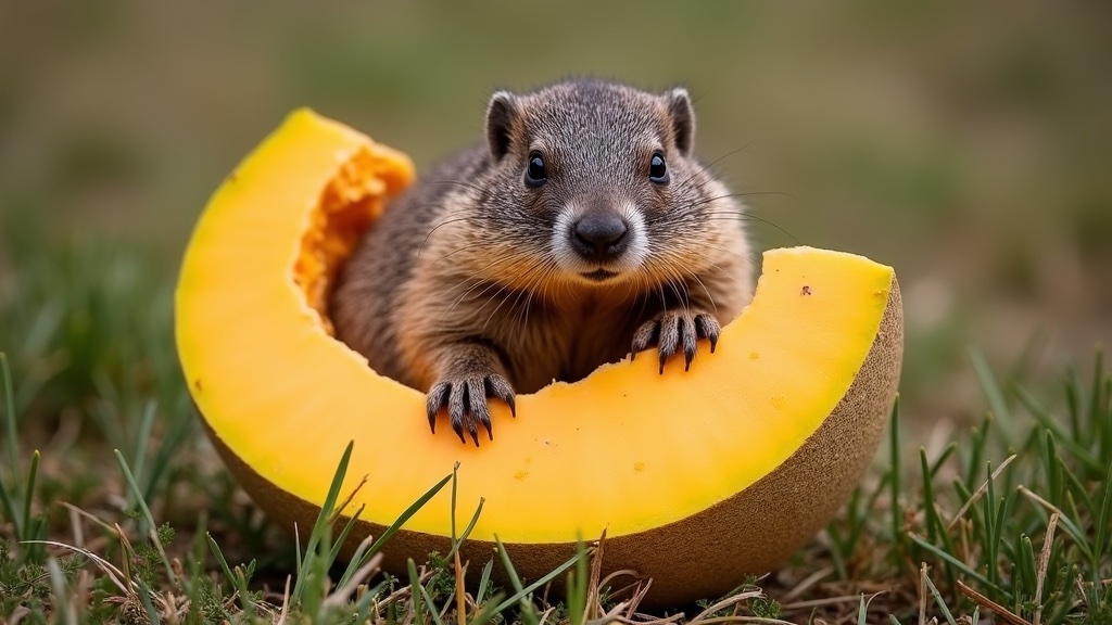Groundhog bait cantaloupe