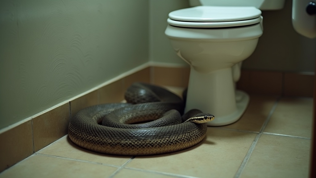 Snake in a bathroom corner emergency wildlife situation