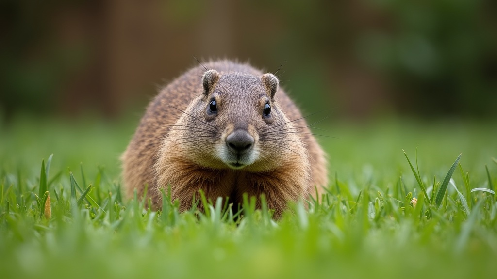 Groundhog in yard
