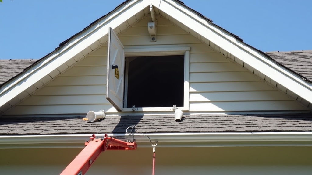 One-way raccoon exclusion door installation on attic entry point