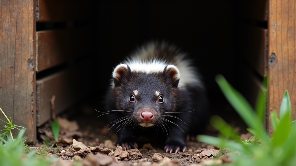 Skunk Den Removal and Burrow Sealing Guide (2026) 1 Skunk den under shed