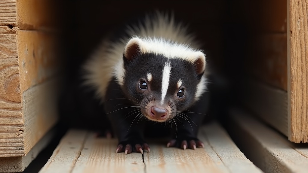 Skunk Under Deck: Signs, Removal, and Prevention Guide (2026) 6 Skunk under wooden deck
